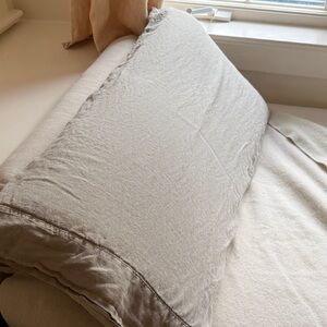 Light green color Quince Linen pillow cover set of 2 for king